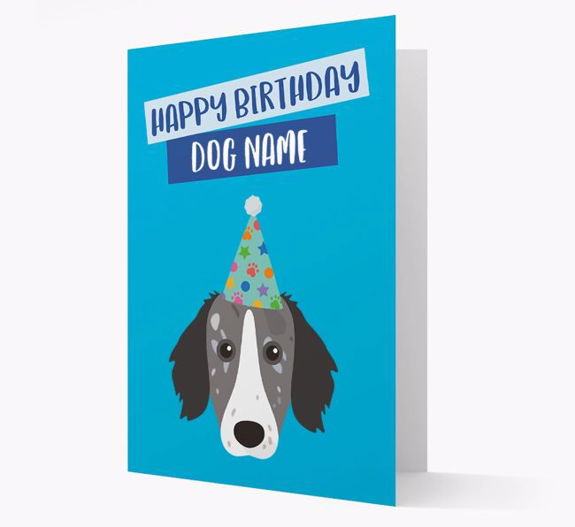 Personalised 'Happy Birthday {dogsName}' Card with {breedCommonName} Icon